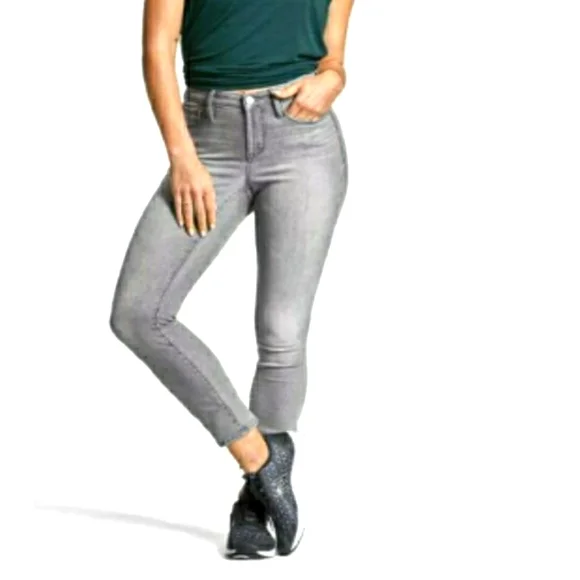 Athleta Grey SCULPTEK Skinny Jeans Tights Grey Wash Movement Size 2P - Picture 4 of 15